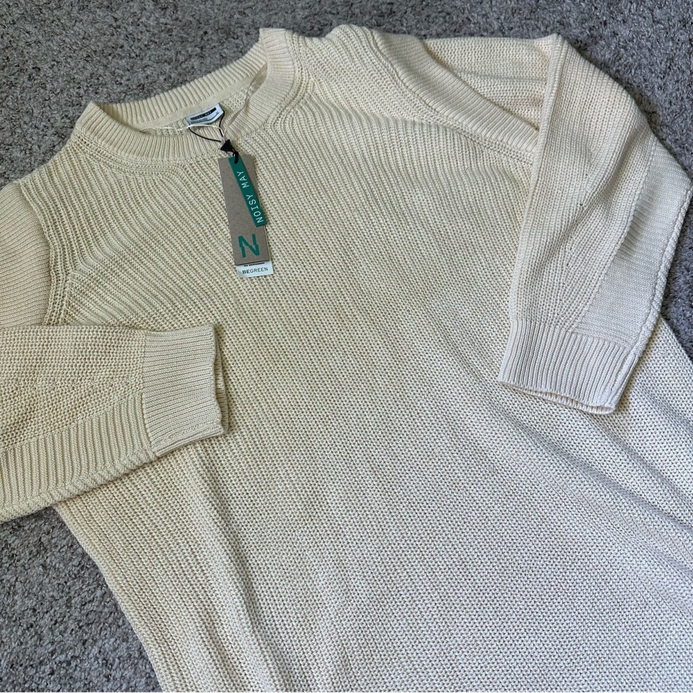 Noisy May Knit Creamy Beige Size Woman’s 50 Dress BG Curve NMKAJA L/S Dress NWT